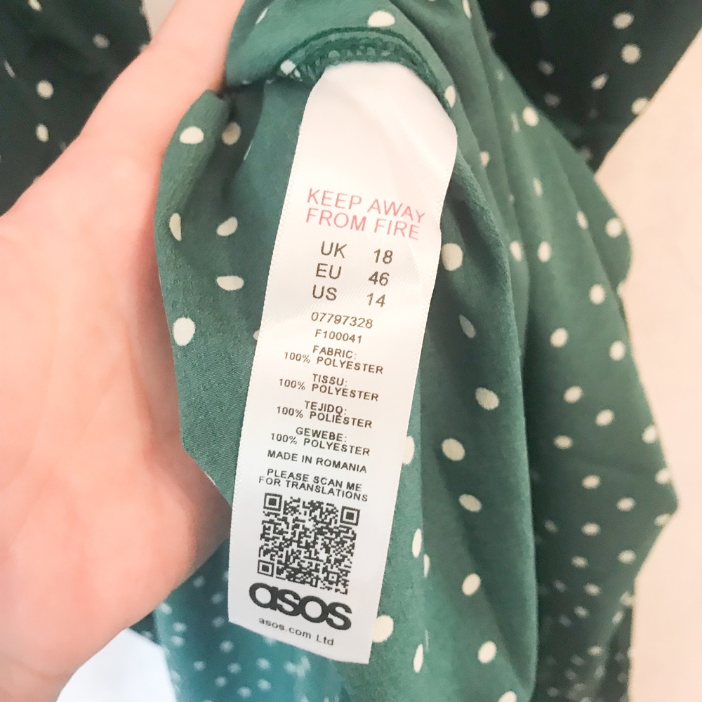 ASOS | NWT cami wrap polka dot midi dress - Picture 8 of 8